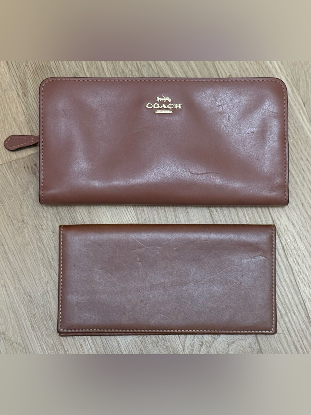 Coach Continental Zip-Around Wallet w/Checkbook Cover